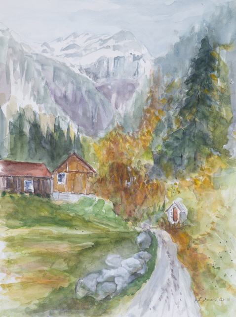 Aufstieg ins Riedertal mit Burg