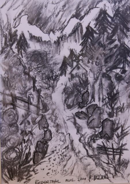 Riedertal (Kohlezeichnung) 40x30