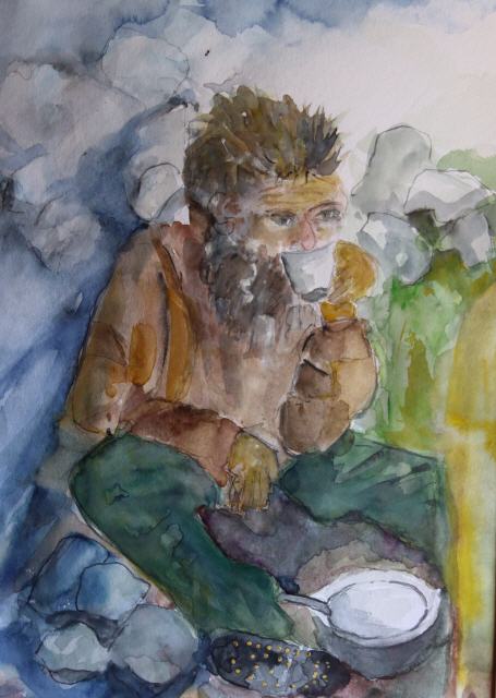 Sch&auml;chentaler Bauer beim 'Schwarzen' 50x40